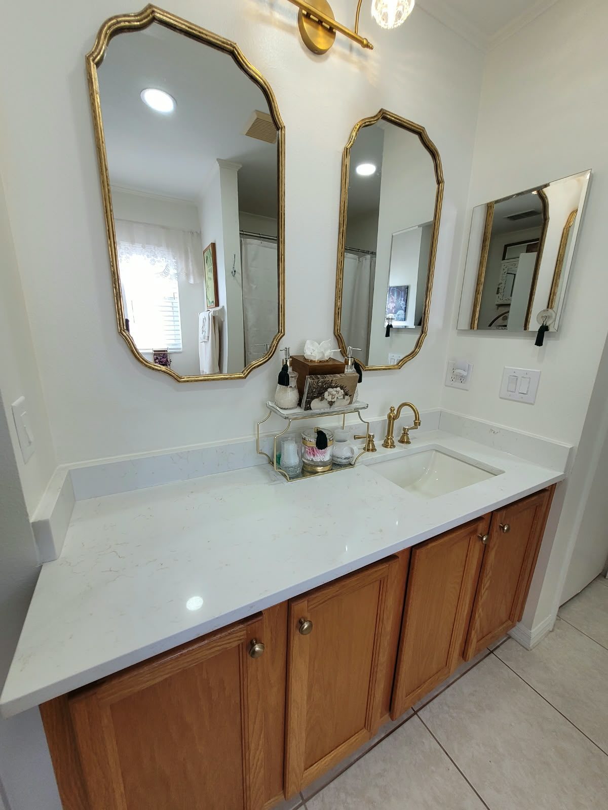 Framed double vanity
